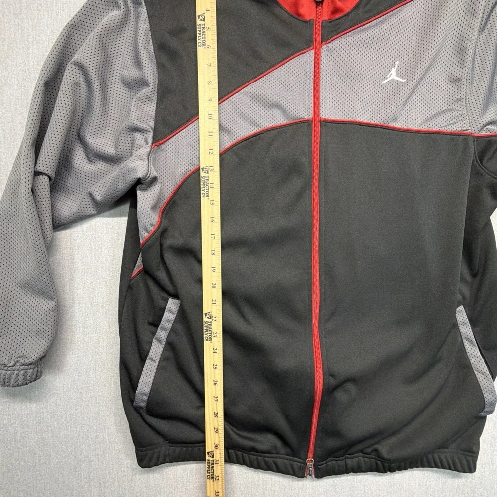 Air‎ Jordan Jacket Mens XL Black Gray Track Full Zip Pocket Jumpman Performance
